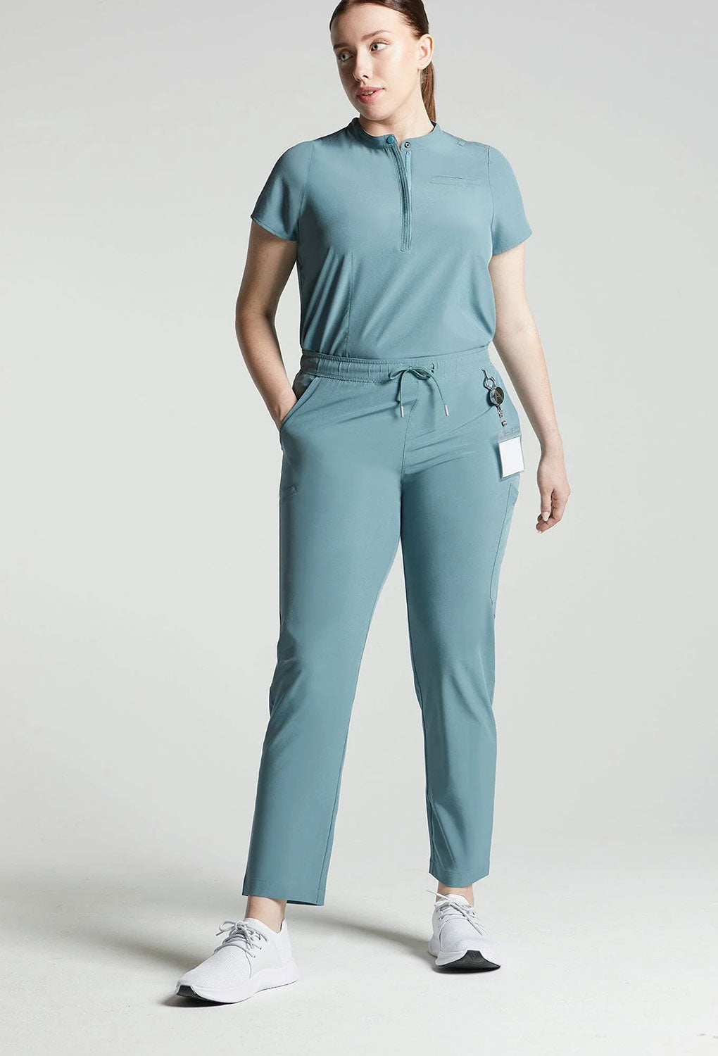 Stretch Quick-Dry Thin Breathable Nursing Scrubs Uniforms Figs Zip
