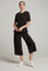 Women&#39;s Faux Linen Wide Cropped Pant